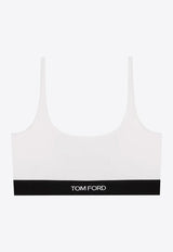 Logo-Waistband Sports Bra