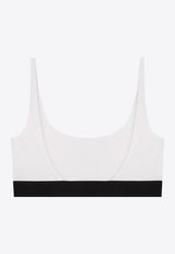 Logo-Waistband Sports Bra