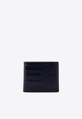 Bi-Fold Crocodile-Print Wallet
