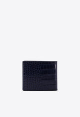 Bi-Fold Crocodile-Print Wallet
