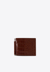 Bi-Fold Crocodile-Print Wallet