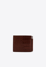Bi-Fold Crocodile-Print Wallet