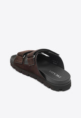 Logo-Plaque Strappy Sandals