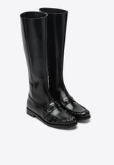 Leather Knee-Length Boots