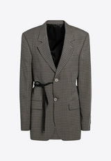 Checked Single-Breasted Blazer
