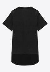 Logo-Printed Crewneck Dress