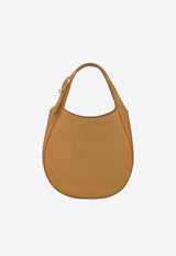 Longchamp Small Le Foulonné Leather Hobo Bag Brown 10328021/R_LONG-894