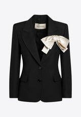 Single-Breasted Wool-Blend Jacket