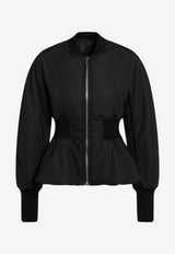 Peplum Bomber Jacket