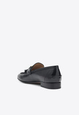 Logo-Plaque Leather Loafers