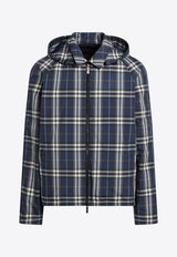 Check Pattern Zip-Up Jacket