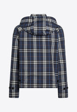 Check Pattern Zip-Up Jacket
