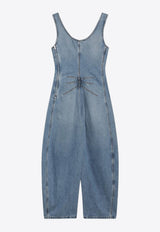 Rounded Denim Jumpsuit
