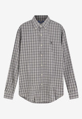 Polo Ralph Lauren Madras Check Buttoned Shirt Gray 710953707003_Grey_47865584