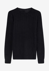 Polo Ralph Lauren Cable Knit Ribbed Knit Sweater Black 211972115007_Black_39617020