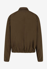 Valentino Metal V Zip-Up Jacket Brown 8V3CIP79AWK365_Military_42176915