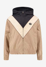 Valentino Colorblocked Zip-Up Jacket Beige 8V3CIQ12CKVC0U_NERO BURRO CAMMELLO_42176823