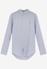 Polo Ralph Lauren Long-Sleeved Stripe Shirt Blue 710792161015_BLUEWHITE_47865588