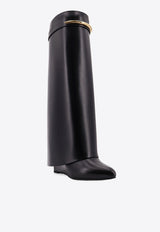 Givenchy Shark Pinch 95 Knee-High Leather Boots Black BE703XE1J7001_Black_40017699