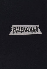 Balenciaga Masking Tape Logo Distressed Faded Sweatshirt Black 850438TTVL71041_FADED WASHED BLACK_44824481