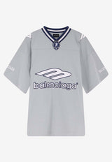 Balenciaga 3B V-neck Football T-shirt Gray 857086TTVQ61461_Grey/White_44824327