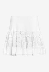 Alaïa Ruffled Wool Mini Skirt White AA9J2480K164C000_White_48013816