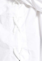 Balenciaga Lace-Up Buttoned Shirt White 857835TRM289000_White_44824480