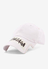 Balenciaga Masking Tape Logo Distressed Baseball Cap Off-white 858087410B29017_DIRTY WHITE_44824429