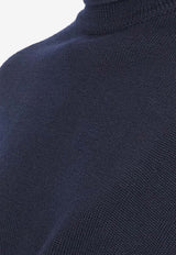 Alaïa Asymmetric Wool Midi Dress Navy AA9R2847K160C537_MINUIT_48013823