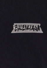 Balenciaga Masking Tape Logo Faded T-shirt Black 850990TTVL61041_FADED WASHED BLACK_44824381