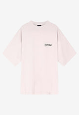 Balenciaga Masking Tape Logo Distressed T-shirt Off-white 764235TTVL69012_DIRTY WHITE_44824446