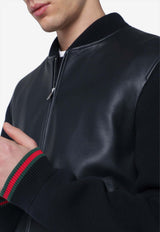 Leather Bomber Jacket