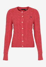 Polo Ralph Lauren Embroidered Pony Cable Knit Cardigan Red 211971868503_NANTUCKETRED_48136942