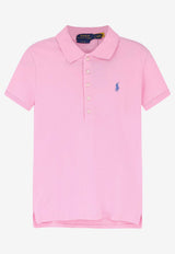 Polo Ralph Lauren Logo Embroidered Polo T-shirt Pink 211870245013_CARMELPINK_48136872