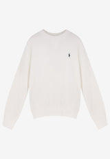 Polo Ralph Lauren Embroidered Logo Sweater White 211971697001_White_48136845