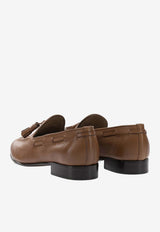 Ferragamo Tassel Leather Loafers Brown 0791172_21447df9-6c09-471a-ab80-774b5c5c2565