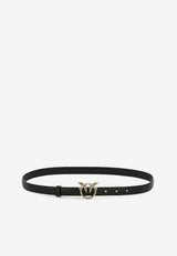 PINKO Love Birds Thin Leather Belt Black 100143A0F1Z99Q_01af626e-e6ff-47a4-a427-3b80698867f5