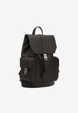 Ferragamo Hammered Leather Utility Backpack Dark Brown 0784955_ee6537d1-53fc-43af-8ddc-f0fffbc4a655