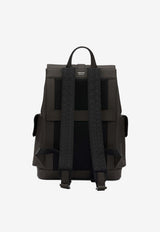 Ferragamo Hammered Leather Utility Backpack Dark Brown 0784955_ee6537d1-53fc-43af-8ddc-f0fffbc4a655