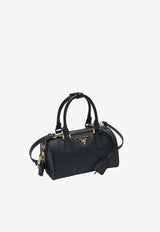 Small Saffiano Leather Top-Handle Bag