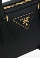 Small Saffiano Leather Top-Handle Bag