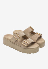 Ecru Suede Sandals