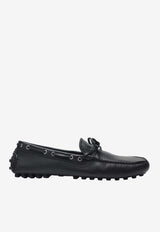 Lace-Up Leather Loafers
