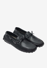 Lace-Up Leather Loafers