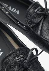 Lace-Up Leather Loafers