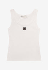 Tory Burch Logo Patch Tank Top White 165173047_White_40005187