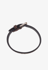 Valentino Studded VLogo Suede Leather Bracelet Brown 8Y2J0BD8WYL0TO_Dark Brown_42176744