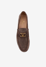 Valentino VLogo Suede Leather Loafers Brown 8Y2S0J68UZMC4P_SHADOW GREY_42176733