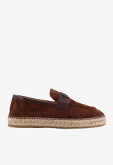 Valentino VLogo Suede Leather Espadrilles Brown 8Y2S0K00CKQ7N9_BARK BROWN_42176746