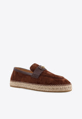 Valentino VLogo Suede Leather Espadrilles Brown 8Y2S0K00CKQ7N9_BARK BROWN_42176746